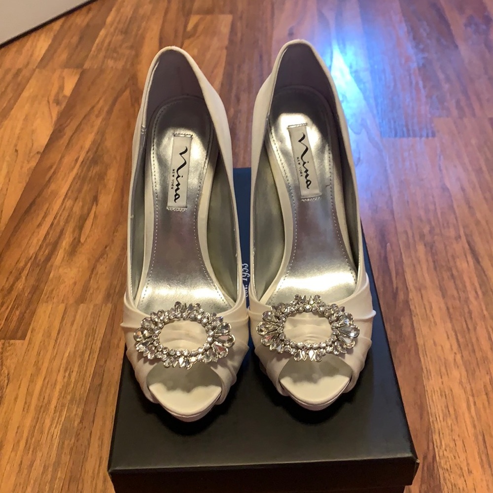 White wedding shoes